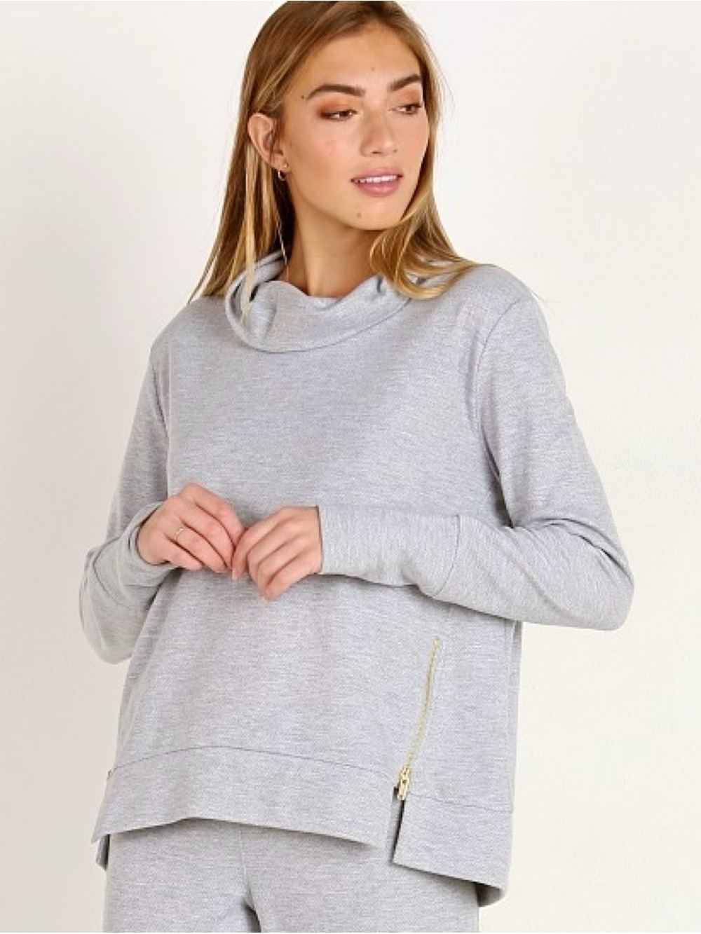 Varley Clement Sweat in Heather Grey